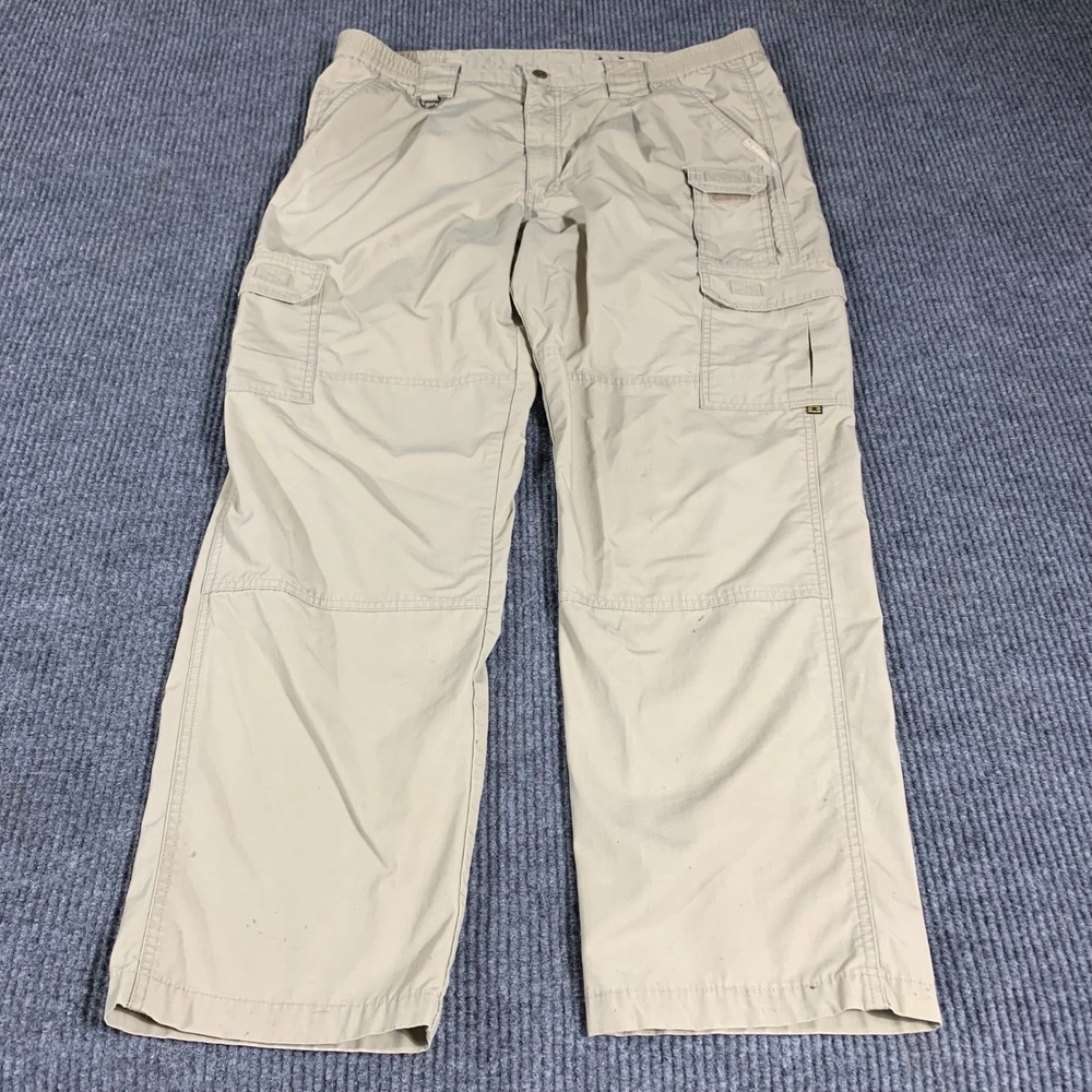 Propper Pants Mens 38x32‎ Beige Cargo Pockets Double Knee Utility Army Ripstop